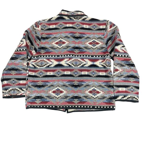 VTG Jane Ashley Tapestry Jacket Blazer Womens Sz M Southwestern Aztec Tribal Y2K - Picture 7 of 14